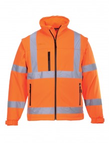 S428 - Hi-Vis 2-in-1 Softshell Orange High Visibility